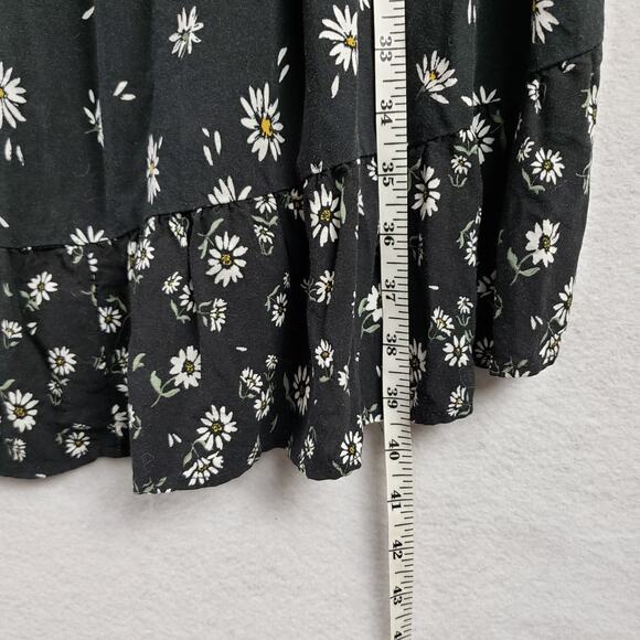 Maurices Women's 2X Off Shoulder Daisy Print Midi Dress Black Pleated Flared - Picture 10 of 13